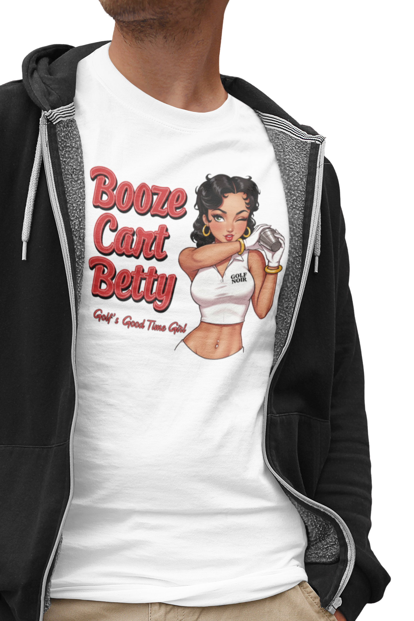 BOOZE CART BETTY T-Shirt - GOLF'S GOOD TIME GIRL