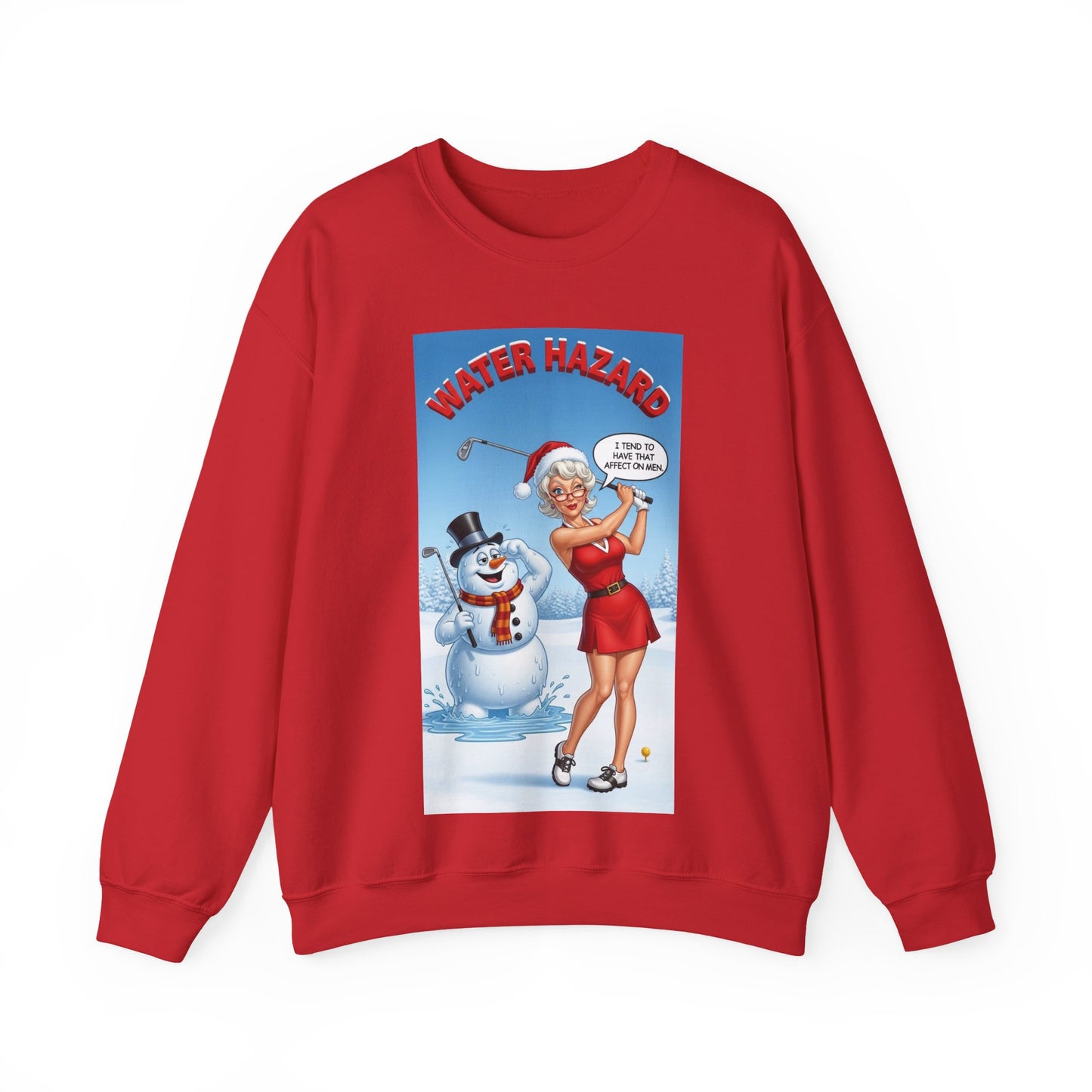 SANDRA CLAUS Christmas Golf Sweatshirt — "Water Hazard"