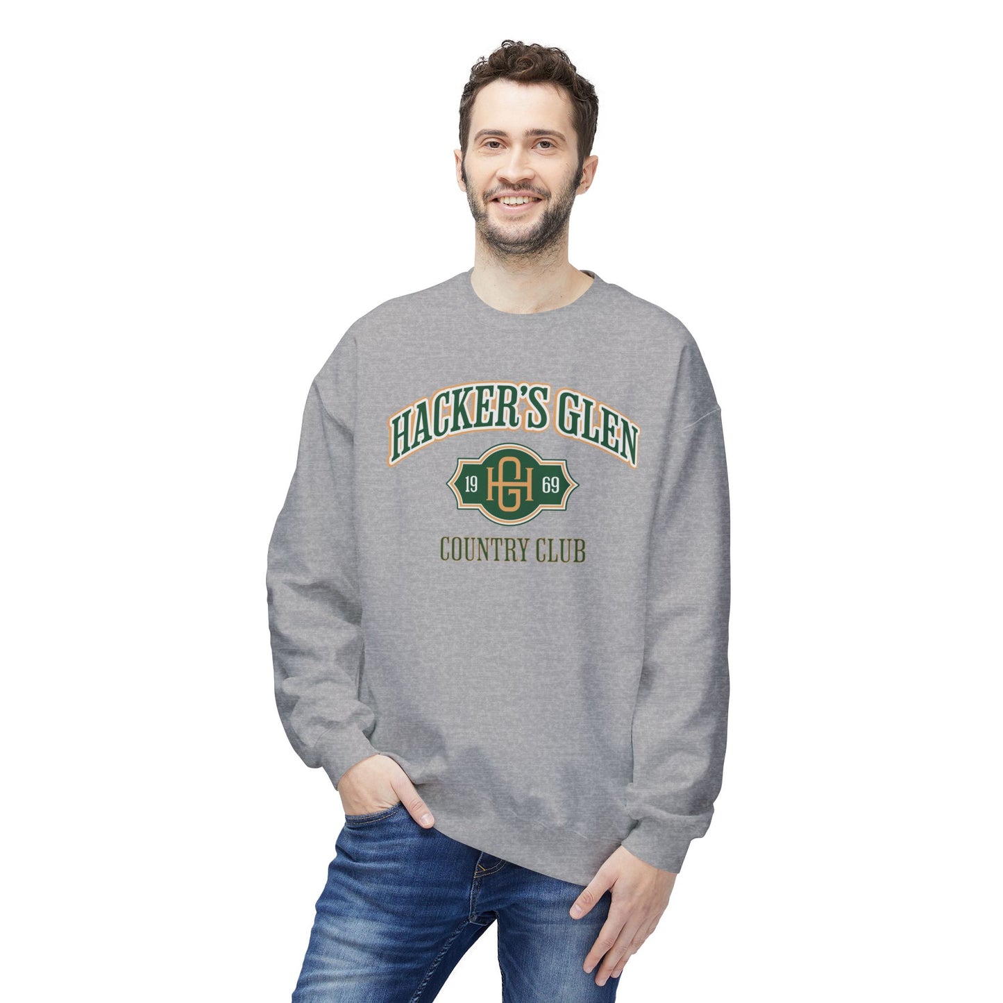 Hacker's Glen Country Club Crewneck Sweatshirt - Fictional Fairways Signature Apparel