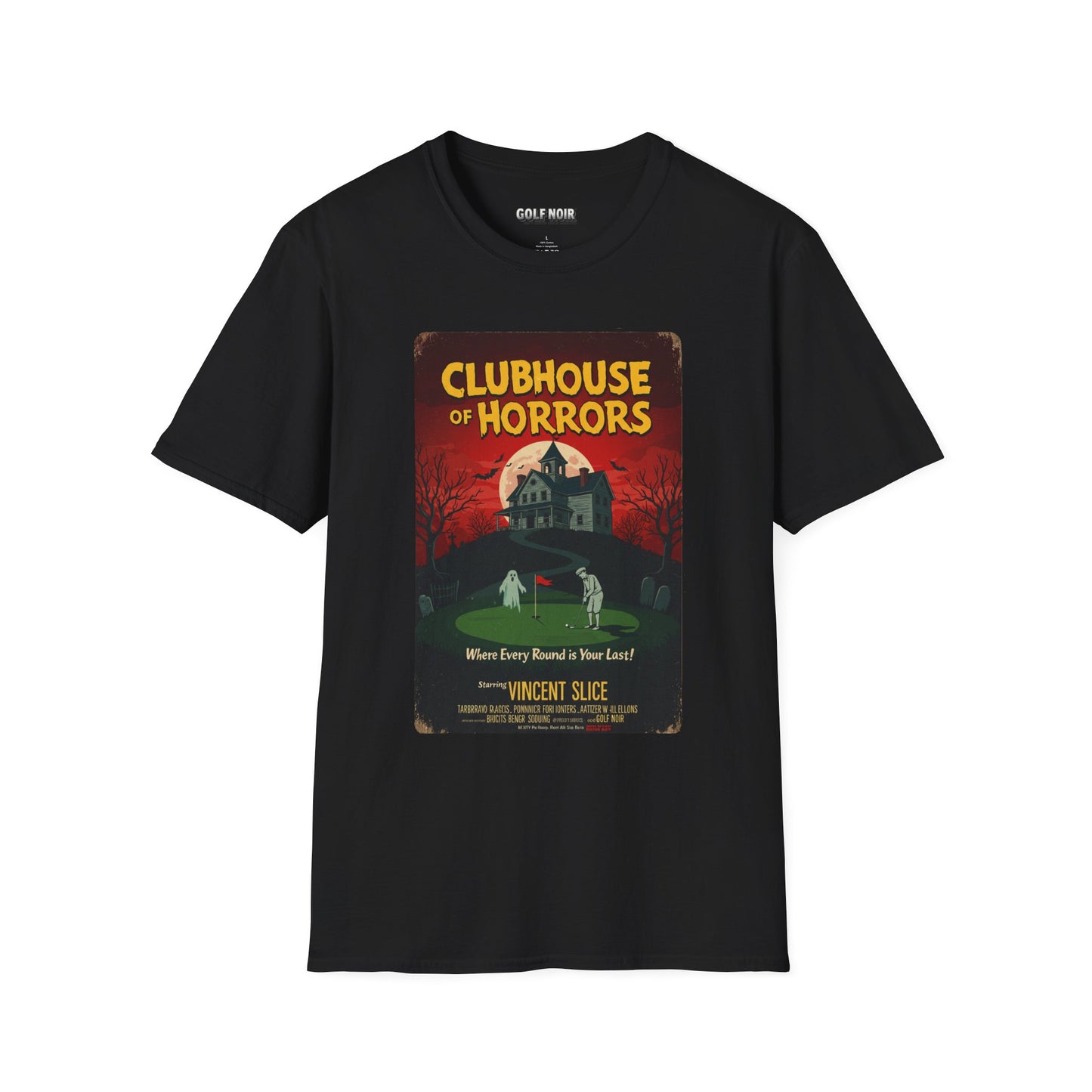 CLUBHOUSE OF HORRORS T-Shirt - Starring VINCENT SLICE