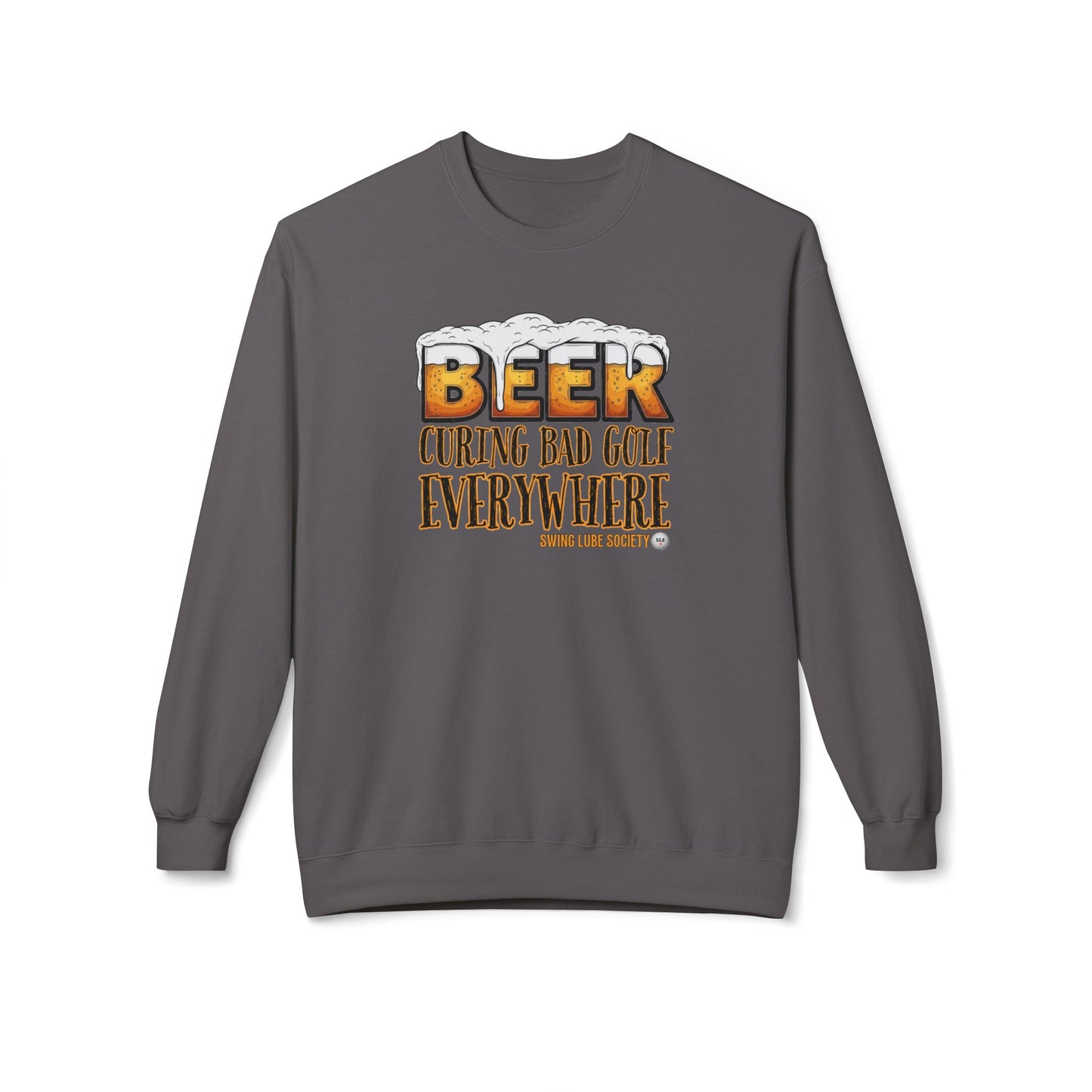 Beer Curing Bad Golf Crewneck Sweatshirt - Swing Lube Society Signature Apparel