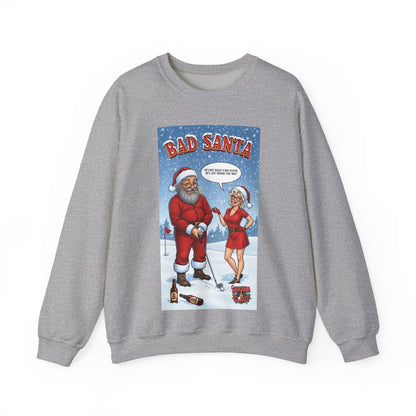 Bad Santa Crewneck Sweatshirt — SHANKA CLAUS Christmas Sweater Design