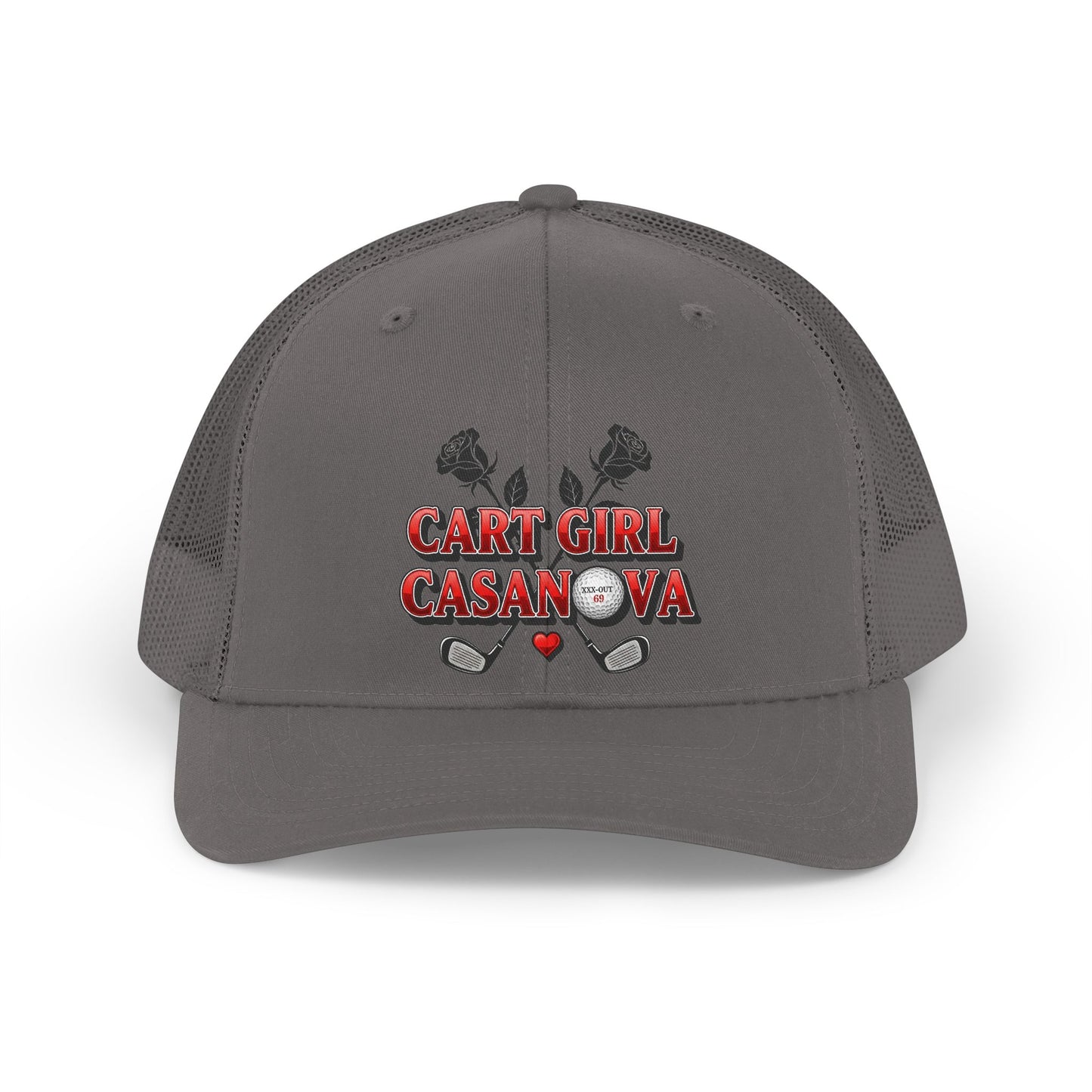 "Cart Girl Casanova" Retro Trucker Hat - XXX-OUT Designs Headwear
