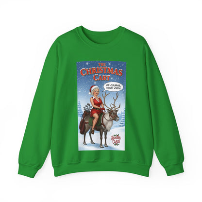 Christmas Cart Crewneck Sweatshirt — A SANDRA CLAUS Design