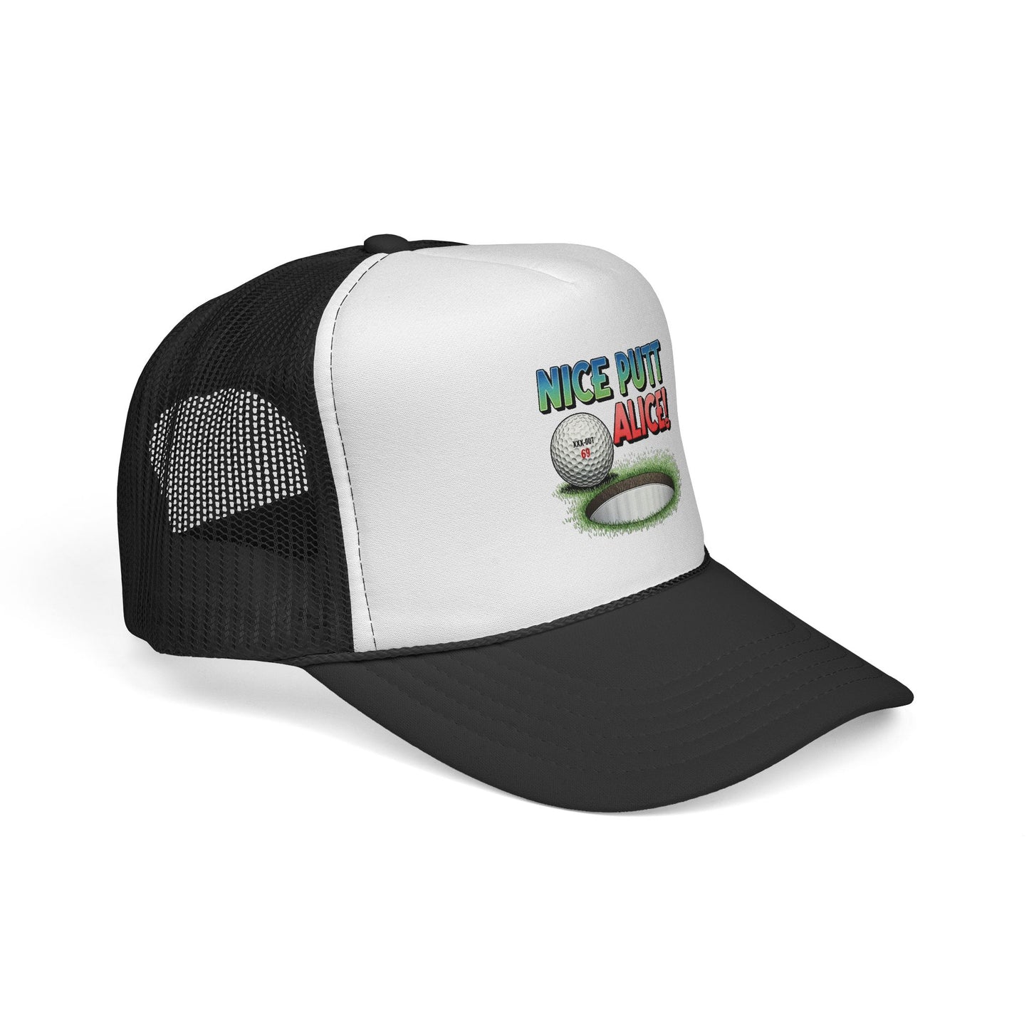 Nice Putt Alice! Golf Trucker Cap — XXX-OUT Designs Headwear