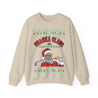 SHANKA CLAUS Ugly Christmas Sweatshirt - Hangovers are My Handicap
