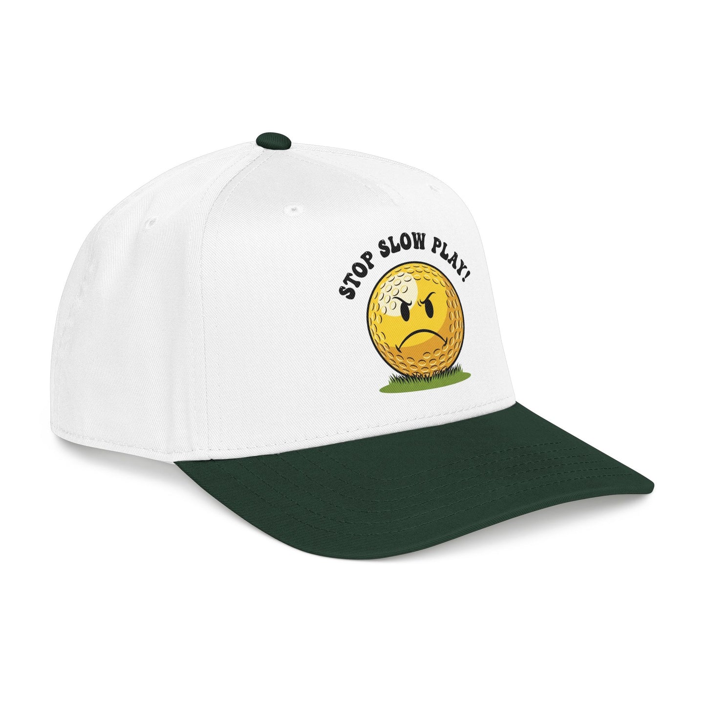 Stop Slow Play! Funny Golf Cap — It's a Golf Day Statement Headwear