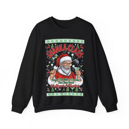 SHANKA CLAUS Ugly Christmas Sweatshirt - Forget The Milk & Cookies, This Claus Needs Mulligans & Martinis