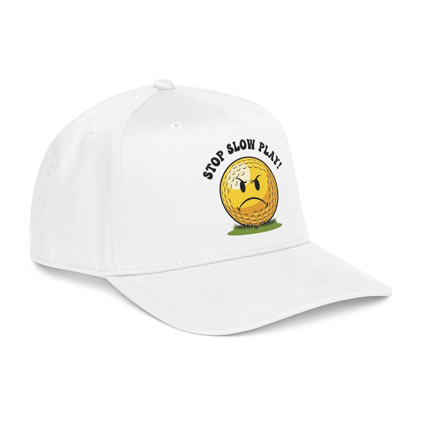 Stop Slow Play! Funny Golf Cap — It's a Golf Day Statement Headwear