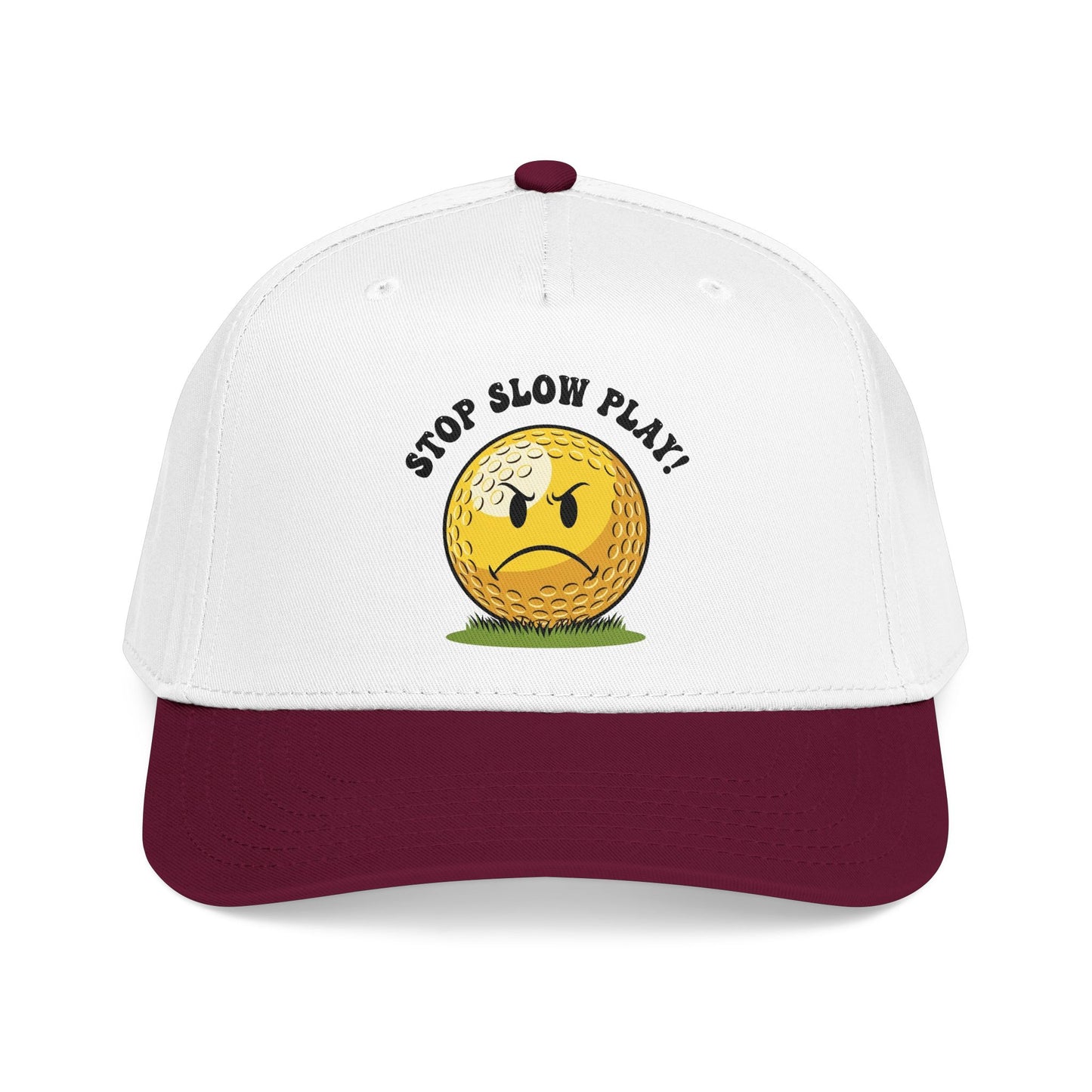 Stop Slow Play! Funny Golf Cap — It's a Golf Day Statement Headwear