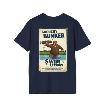 SWIM LESSONS T-Shirt - Starring GROUCHY BUNKER