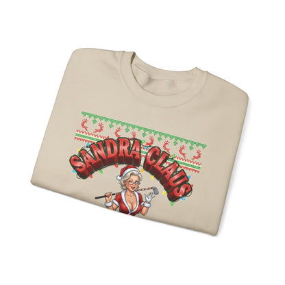 SANDRA CLAUS Ugly Holiday Sweatshirt — I Like It In The Rough
