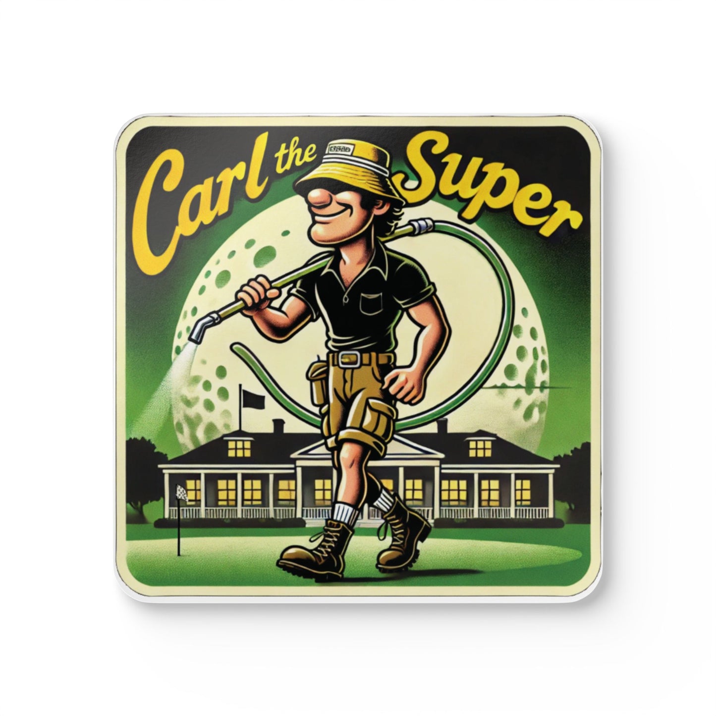 Carl the Super Corkwood Coaster Set - Fun Barware for Home & Parties