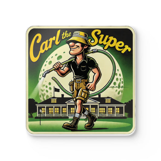 Carl the Super Corkwood Coaster Set - Fun Barware for Home & Parties