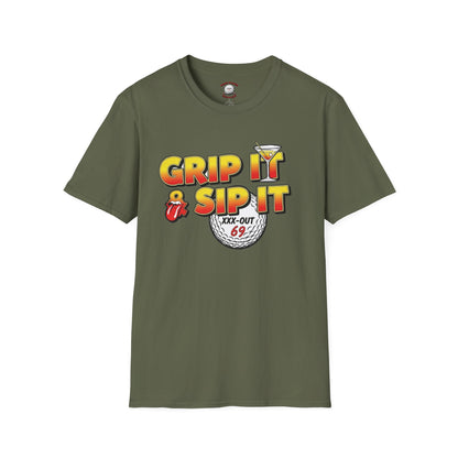 Grip It & Sip It T-Shirt - XXX-OUT 69 Design