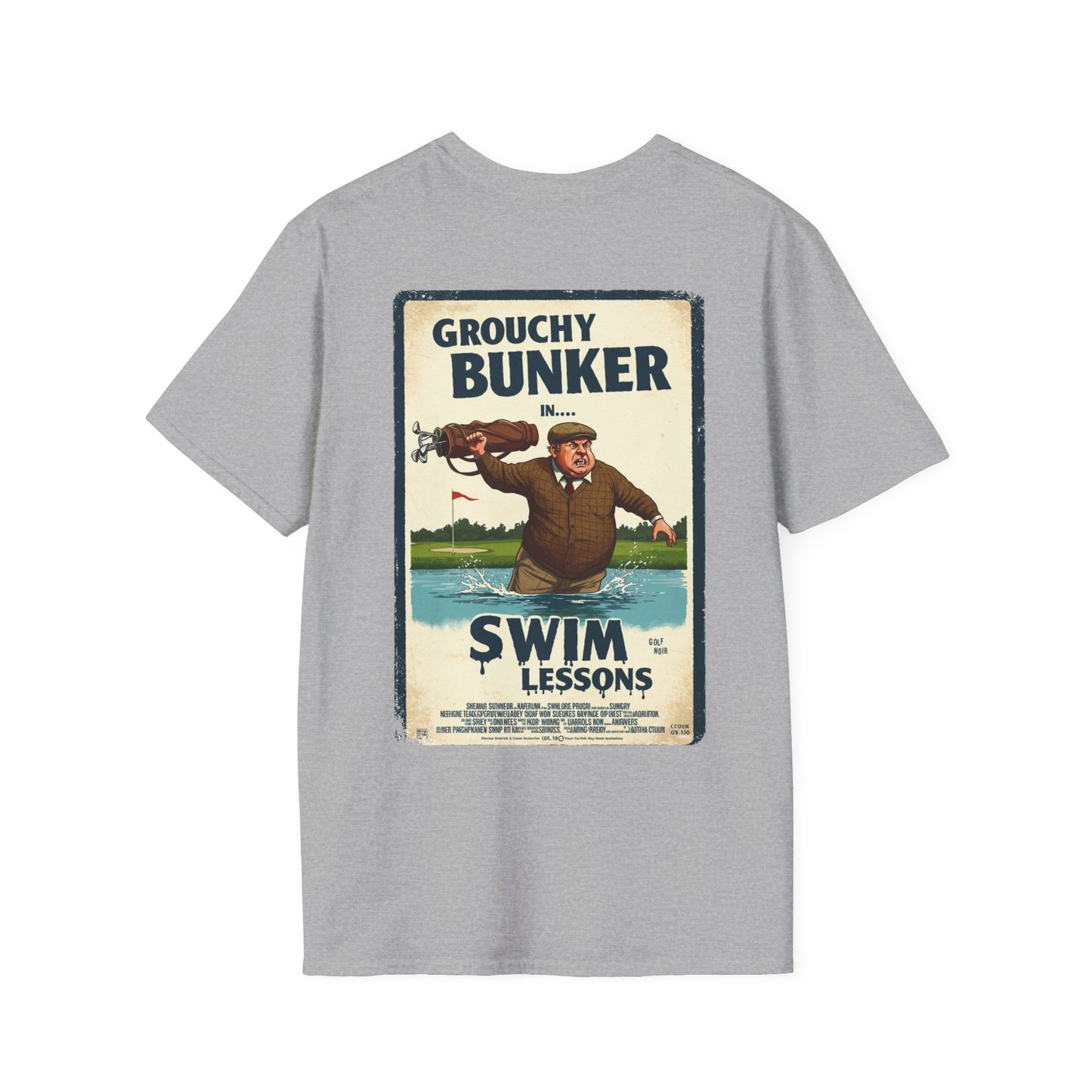 SWIM LESSONS T-Shirt - Starring GROUCHY BUNKER