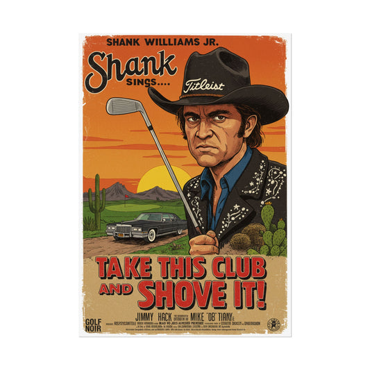TAKE THIS CLUB AND SHOVE IT! Movie Poster - Starring SHANK WILLIAMS JR.