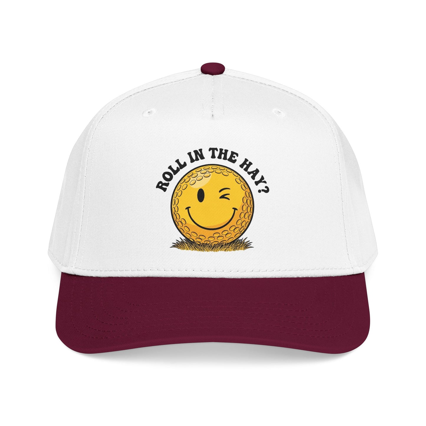 "Roll in the Hay?" Funny Golf Hat - It's a Golf Day Statement Headwear