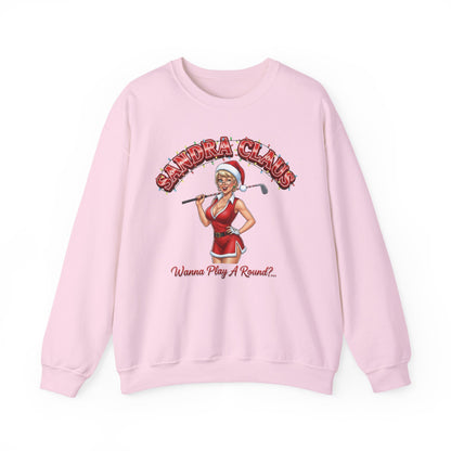 SANDRA CLAUS Christmas Sweatshirt - Wanna Play A Round?..