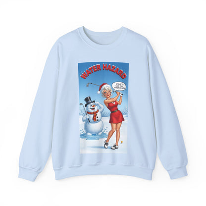SANDRA CLAUS Christmas Golf Sweatshirt — "Water Hazard"