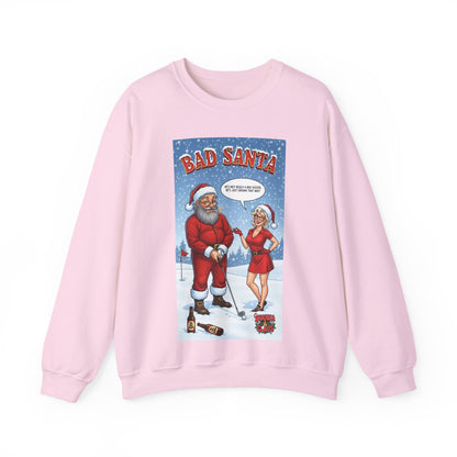 Bad Santa Crewneck Sweatshirt — SHANKA CLAUS Christmas Sweater Design