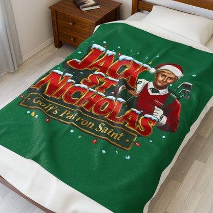 JACK ST. NICHOLAS Golf Plush Blanket - Golf's Patron Saint