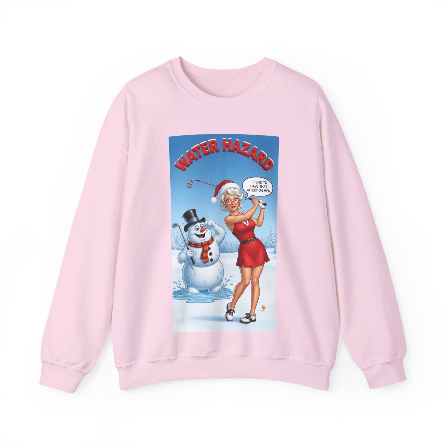 SANDRA CLAUS Christmas Golf Sweatshirt — "Water Hazard"