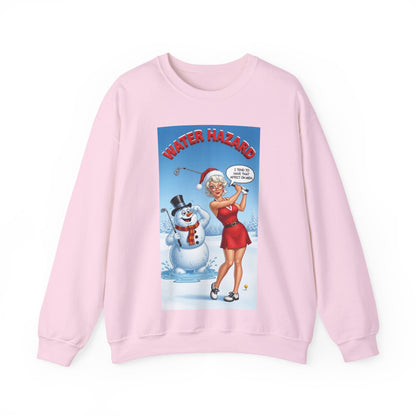 SANDRA CLAUS Christmas Golf Sweatshirt — "Water Hazard"