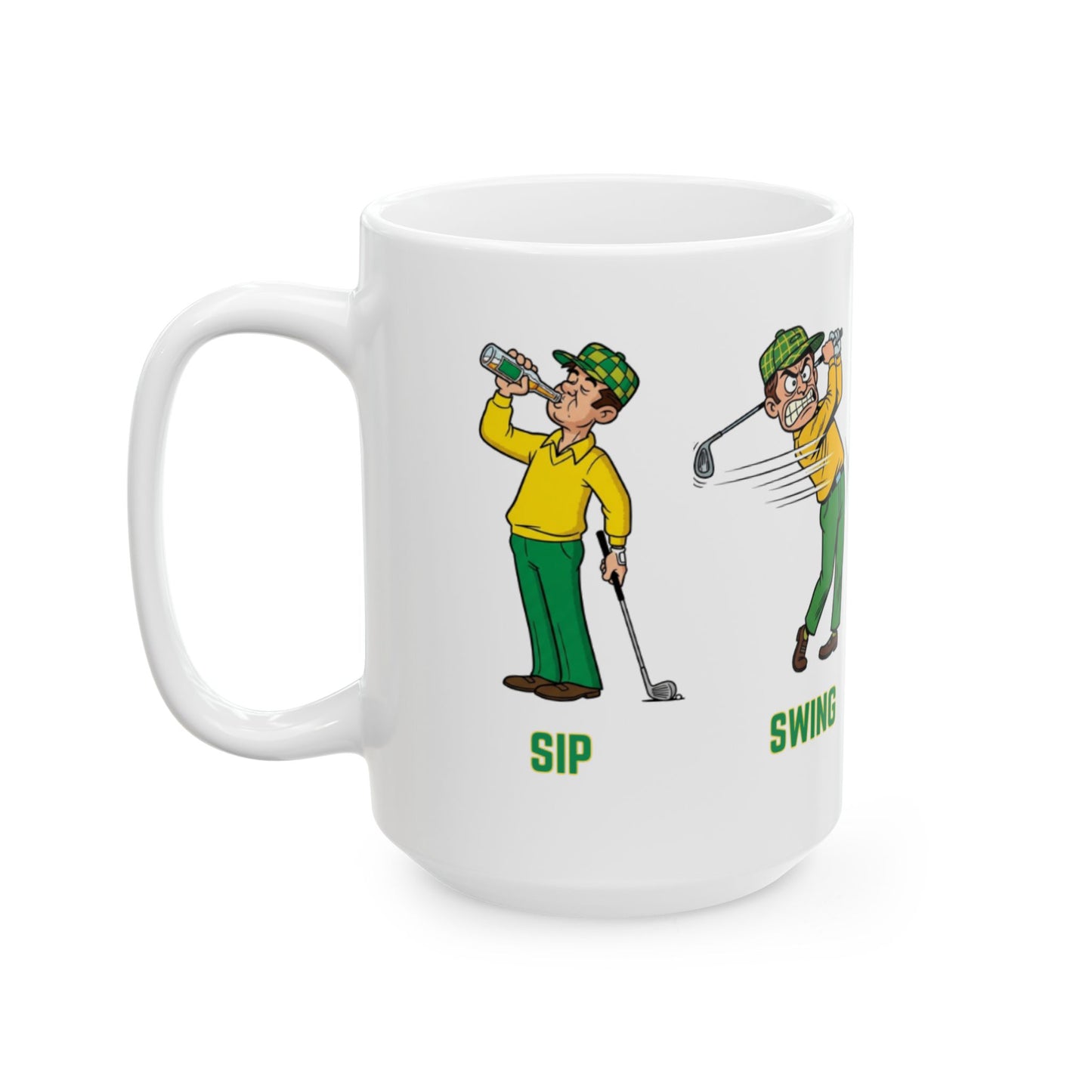 Sip, Swing, Swear, Repeat Golf Mug – Swing Lube Society All World Accessories