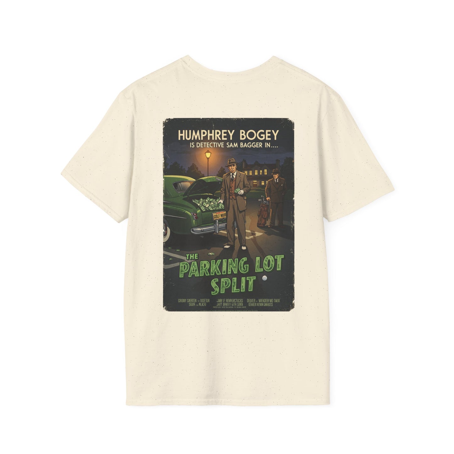 THE PARKING LOT SPLIT T-Shirt - Starring HUMPHREY BOGEY