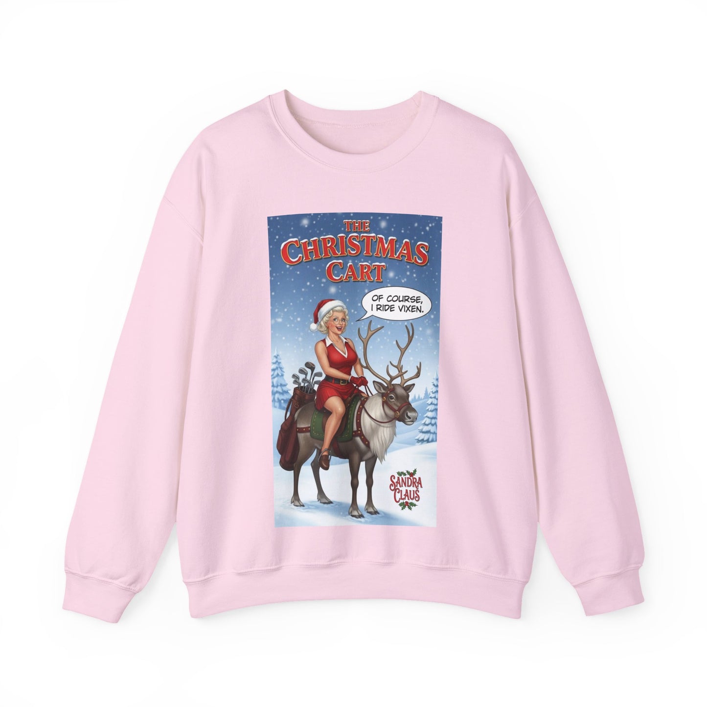 Christmas Cart Crewneck Sweatshirt — A SANDRA CLAUS Design