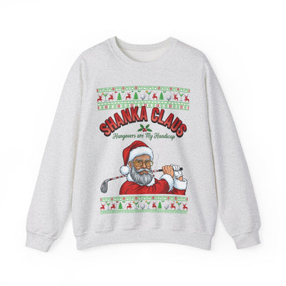 SHANKA CLAUS Ugly Christmas Sweatshirt - Hangovers are My Handicap