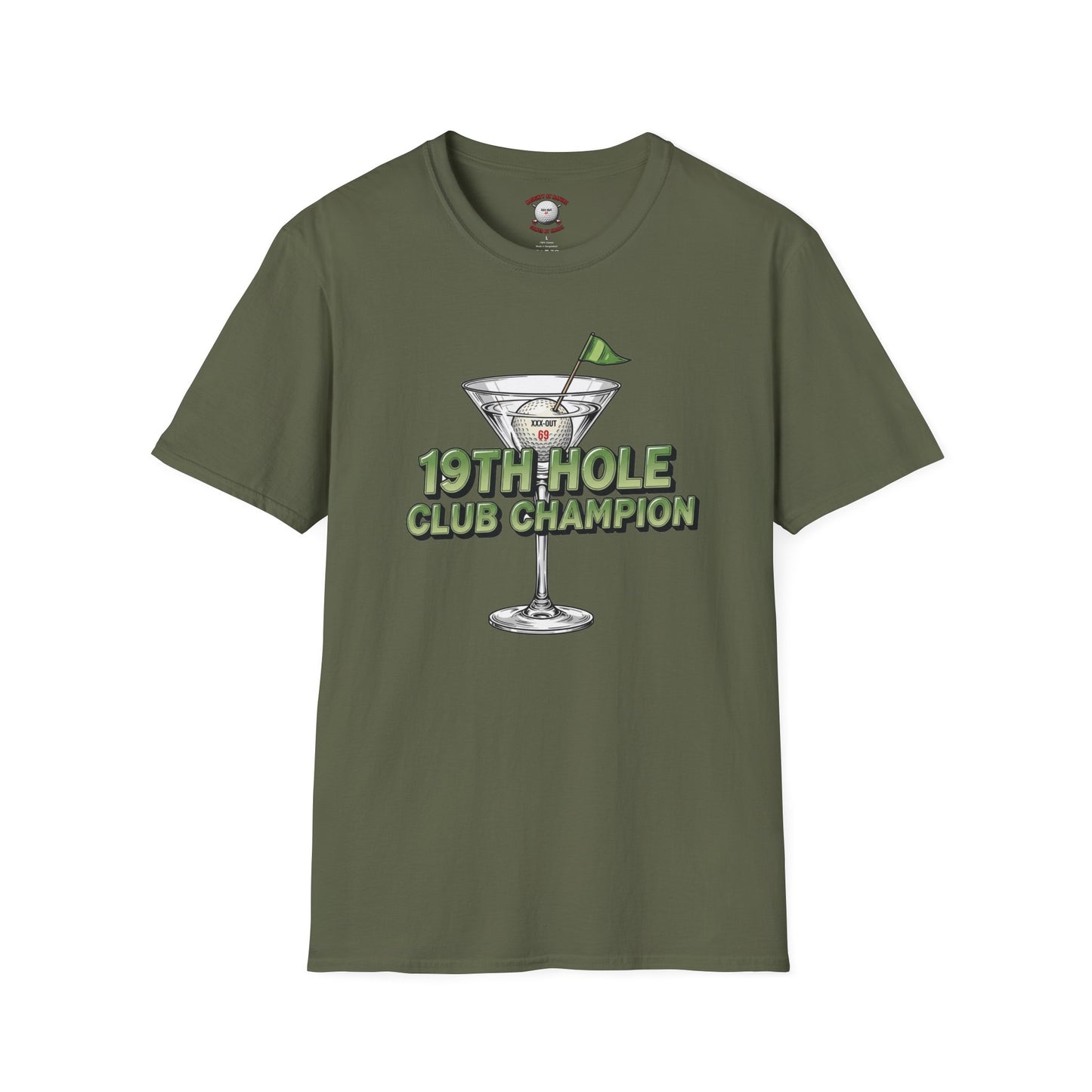 19th Hole Club Champion T-Shirt — XXX-OUT Design Signature Apparel