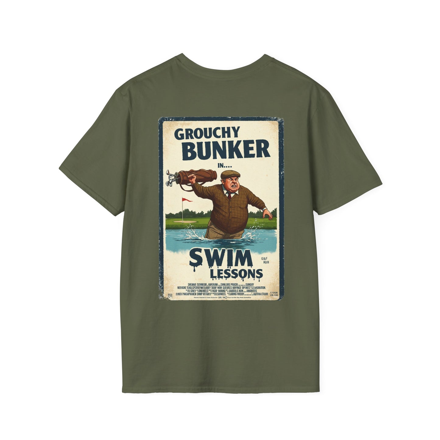SWIM LESSONS T-Shirt - Starring GROUCHY BUNKER