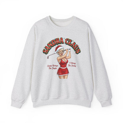 SANDRA CLAUS Sweatshirt - SANTA BRINGS THE JINGLE, I BRING THE SWING