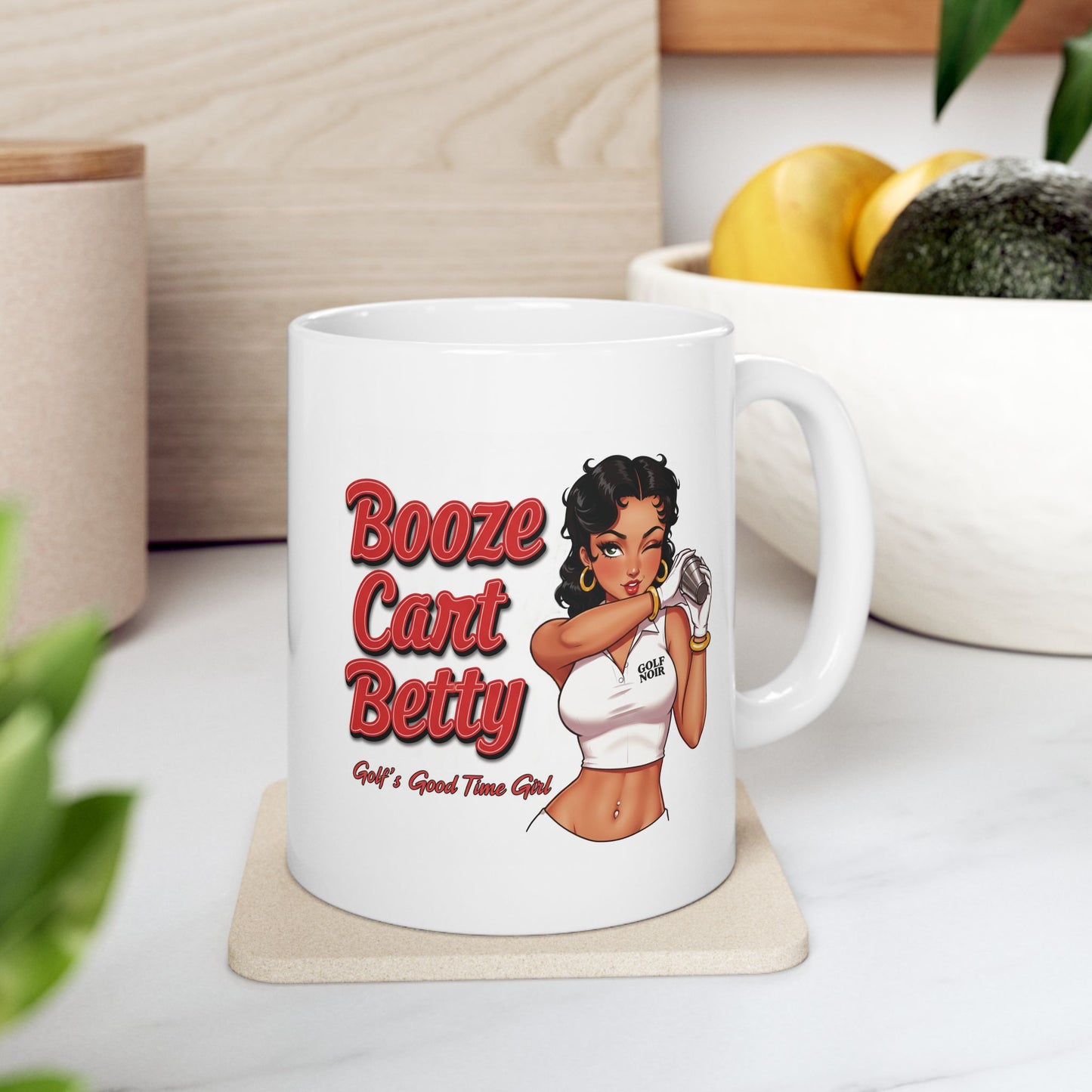 BOOZE CART BETTY Mug - GOLF'S GOOD TIME GIRL