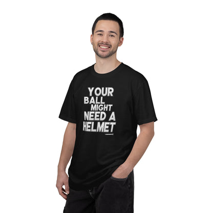 Your Ball Might Need a Helmet Golf T-Shirt — Tee Box Trash Talk Signature Apparel