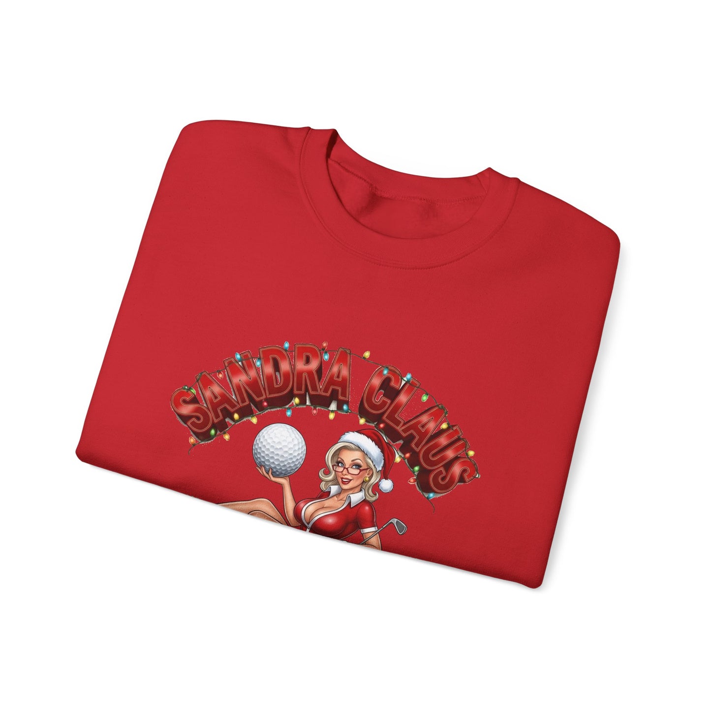 SANDRA CLAUS Ugly Christmas Sweatshirt - "Sip of My Bathwater?"