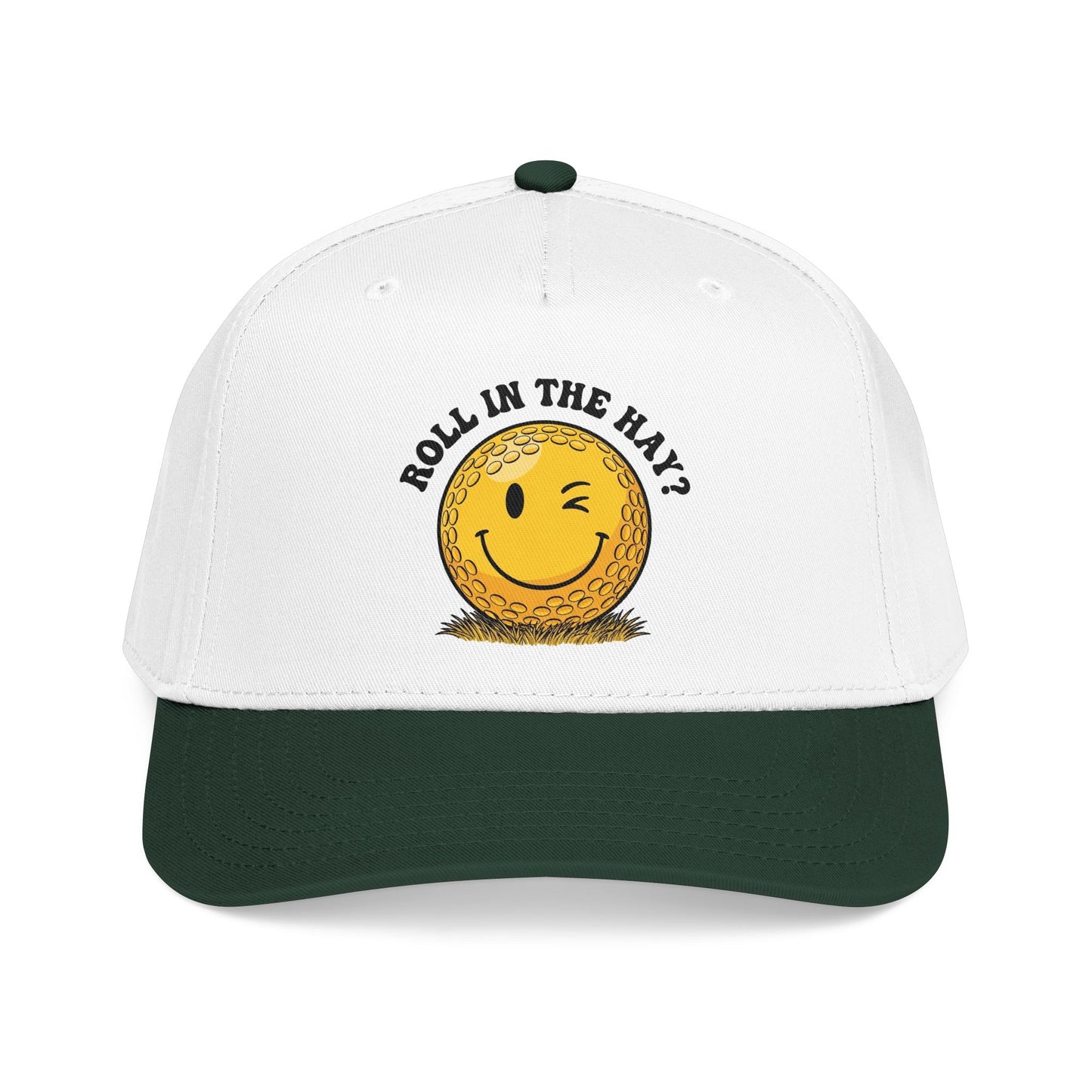 "Roll in the Hay?" Funny Golf Hat - It's a Golf Day Statement Headwear