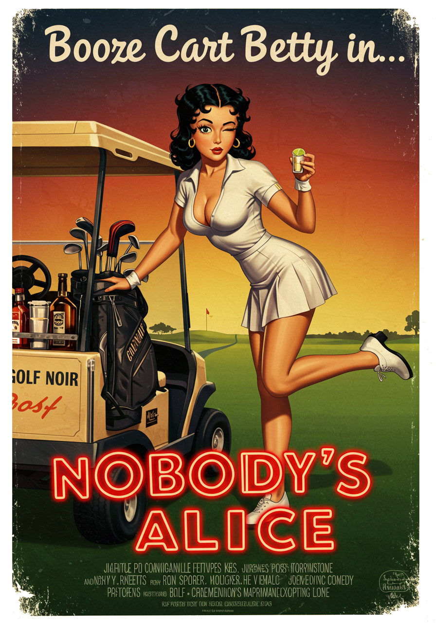 NOBODY'S ALICE T-Shirt - Starring BOOZE CART BETTY