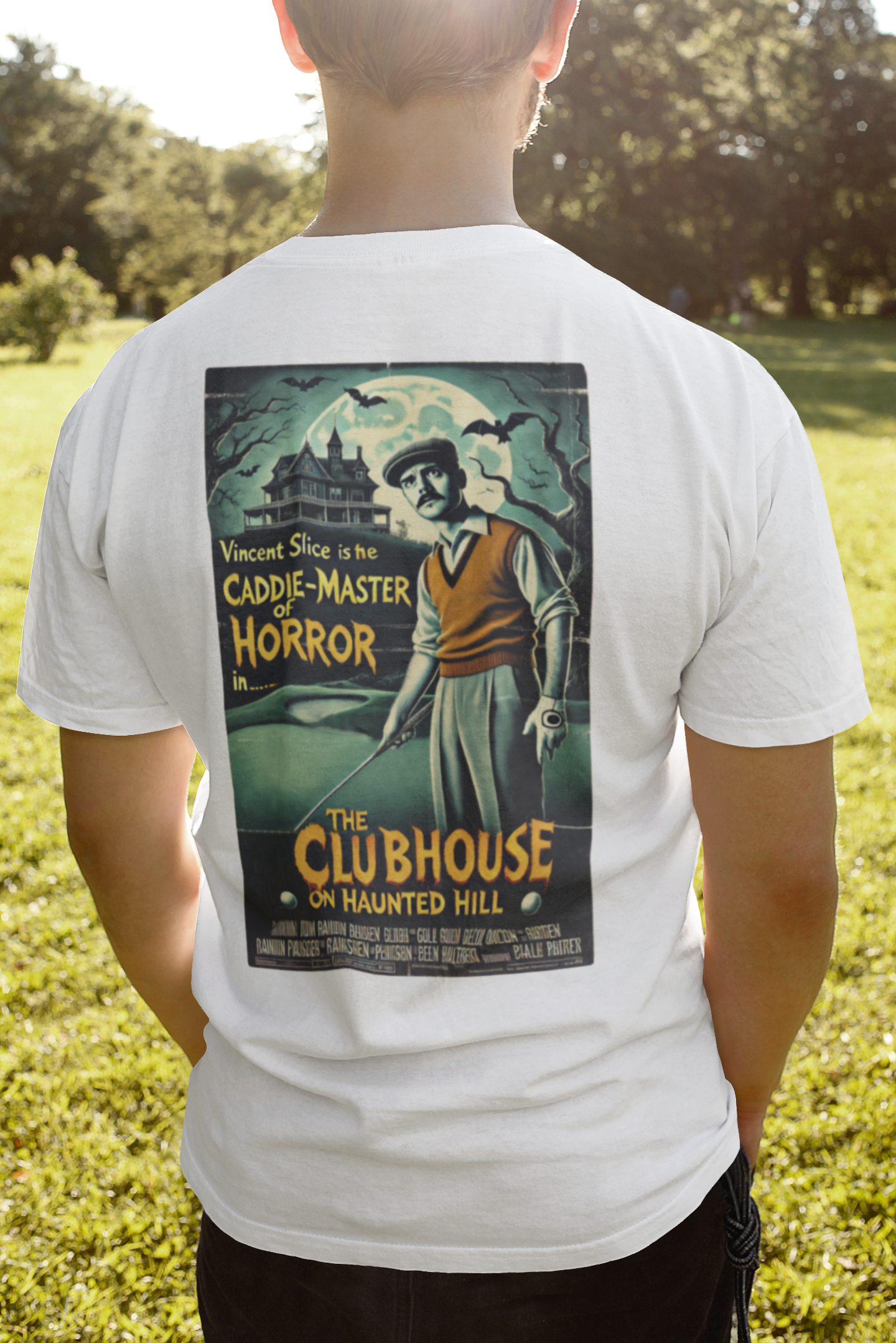 THE CLUBHOUSE ON HAUNTED HILL T-Shirt - Starring VINCENT SLICE
