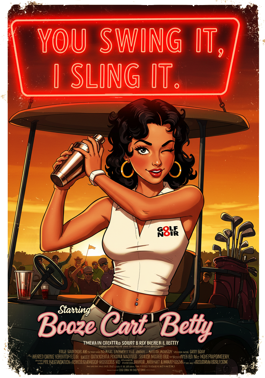 YOU SWING IT, I SLING IT T-Shirt - Starring BOOZE CART BETTY