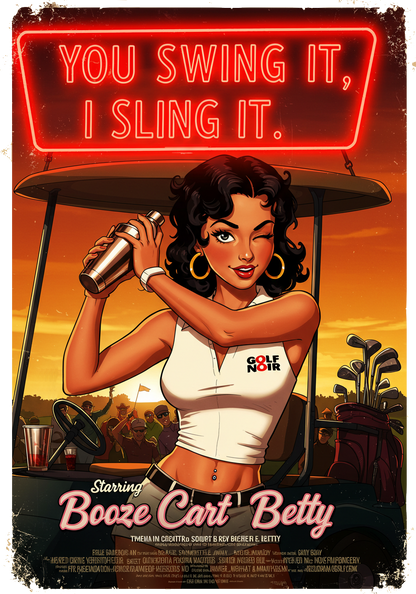 YOU SWING IT, I SLING IT T-Shirt - Starring BOOZE CART BETTY