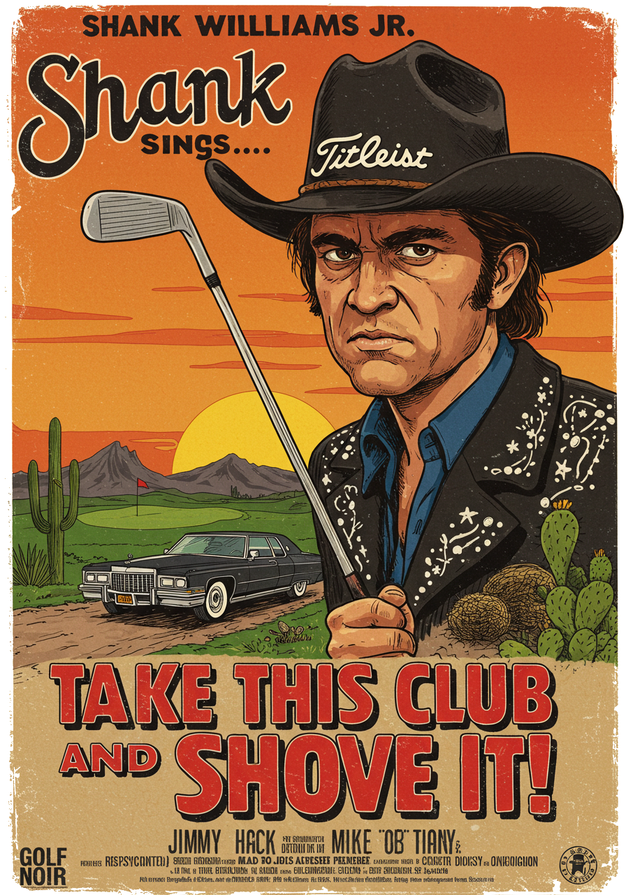 TAKE THIS CLUB AND SHOVE IT T-Shirt - Starring SHANK WILLIAMS JR.