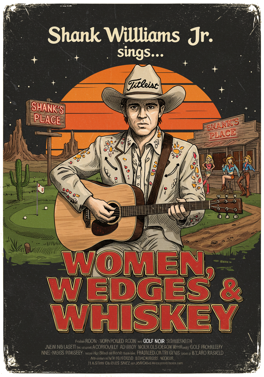 WOMEN, WEDGES, & WHISKEY T-Shirt - Starring SHANK WILLIAMS JR.