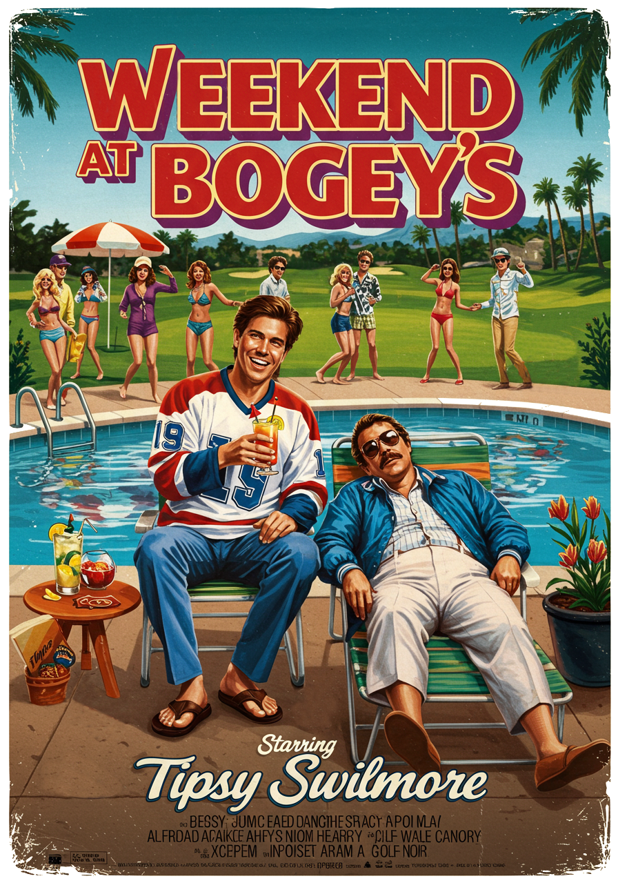 WEEKEND AT BOGEY'S T-Shirt - Starring TIPSY SWILMORE