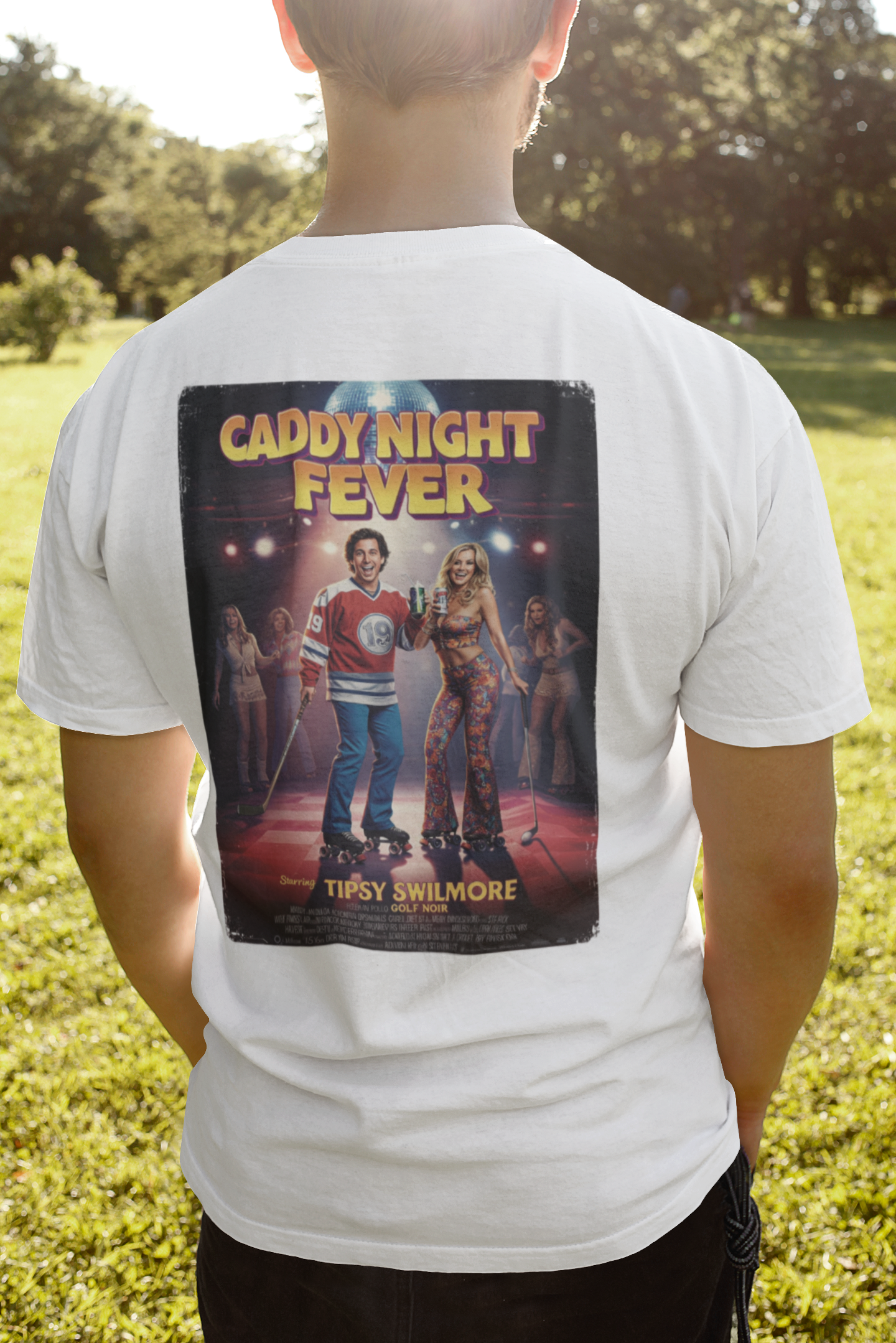 CADDY NIGHT FEVER T-Shirt - Starring TIPSY SWILMORE