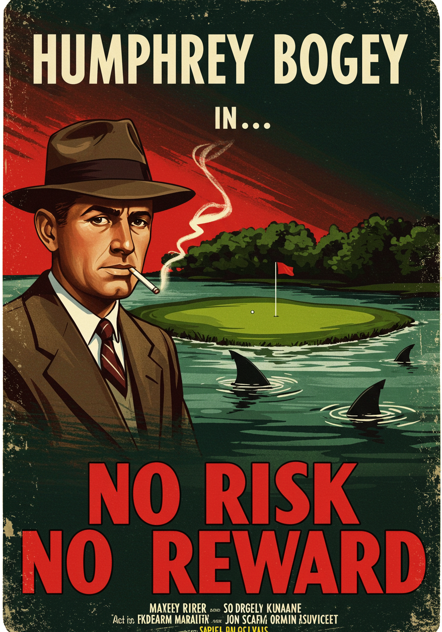 NO RISK NO REWARD T-Shirt - Starring HUMPHREY BOGEY