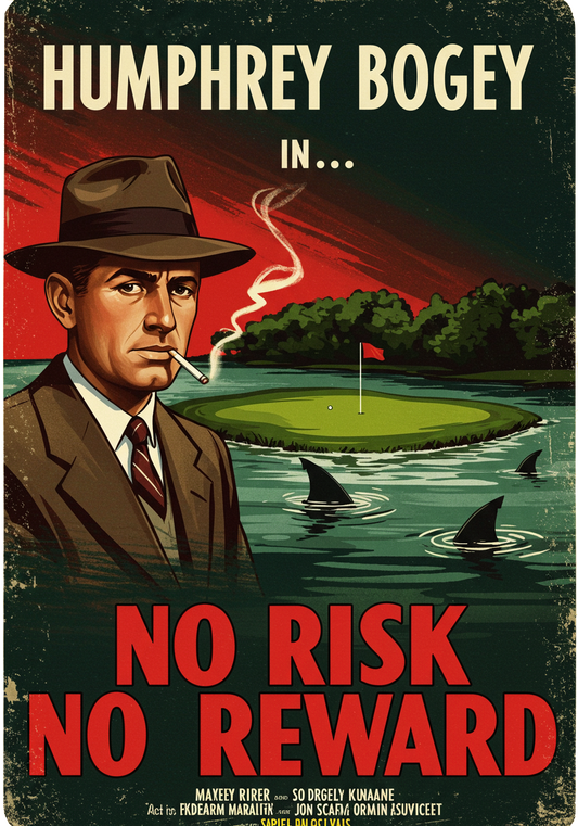 NO RISK NO REWARD T-Shirt - Starring HUMPHREY BOGEY
