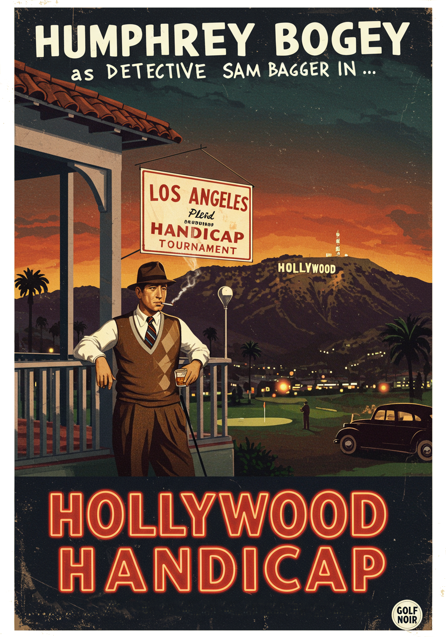 HOLLYWOOD HANDICAP T-Shirt - Starring HUMPHREY BOGEY